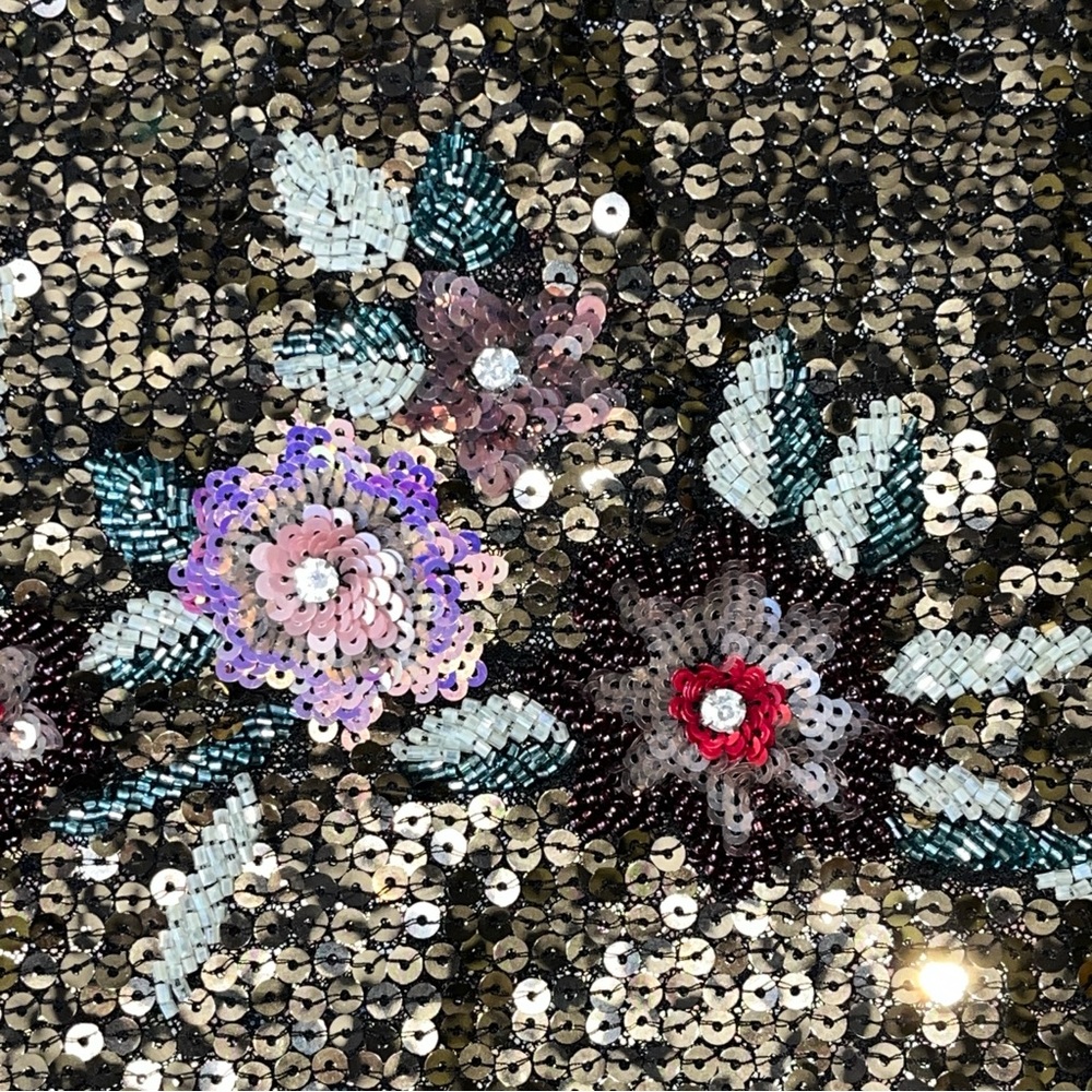 Free People / Life Of The Party Floral Sequined Top - Picture 7 of 13
